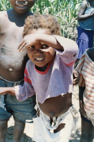 Children respond quickest to food and other aid when it's available.