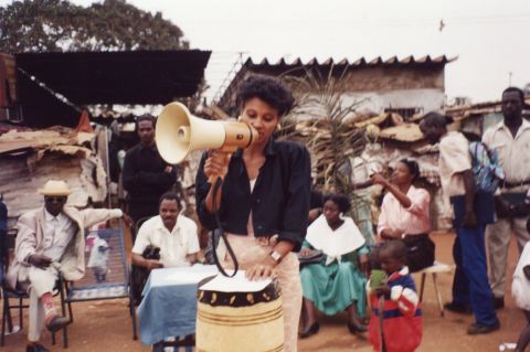 Internally displaced peoples' camp and health promotion project. 