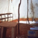 A camp for displaced persons as a result of South Arican incursions during the war. DW worked in partnership with the Angola Secretariat of State for Social Affairs (SEAS) and OMA (Angola women's organization) on the project.
