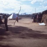 A camp for displaced persons as a result of South Arican incursions during the war. DW worked in partnership with the Angola Secretariat of State for Social Affairs (SEAS) and OMA (Angola women's organization) on the project.
